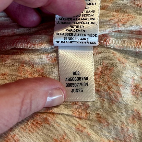 Abound Women’s Cotton Blend Floral Cutout Back Tie Dress Sz M - Picture 7 of 7